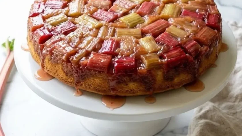 Pioneer Woman Rhubarb Upside-Down Cake