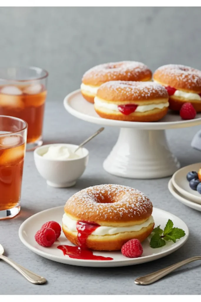 Ina Garten Strawberry Cheesecake Stuffed Donuts 