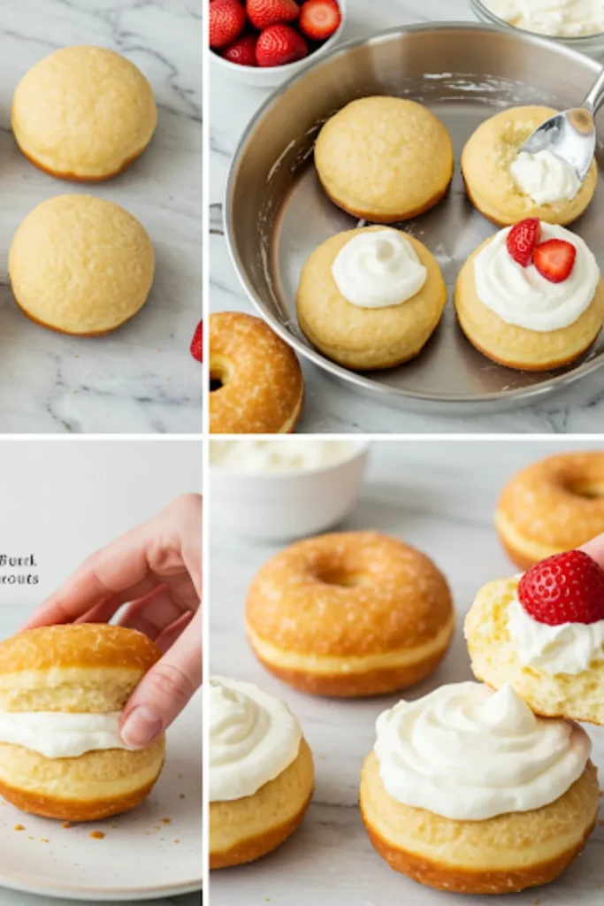 Ina Garten Strawberry Cheesecake Stuffed Donuts 