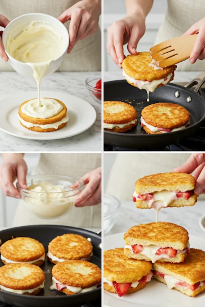 Ina Garten Fried Strawberry Cheesecake Sandwiches