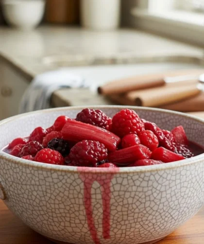 Ina Garten Stewed Rhubarb & Red Berries