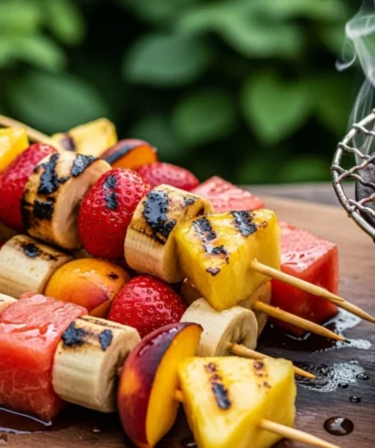 Grilled Summer Fruit Skewers