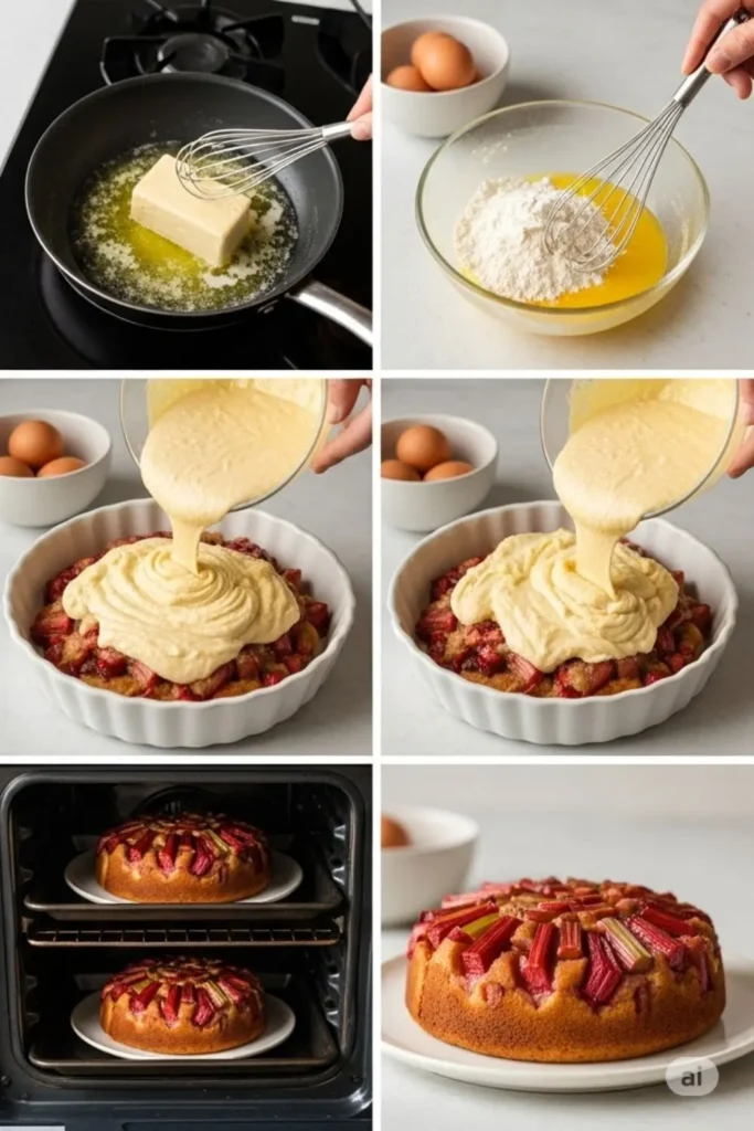 Pioneer Woman Rhubarb Upside-Down Cake