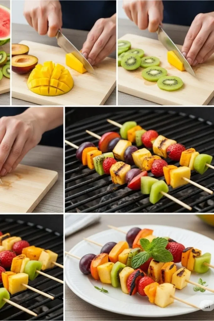 Grilled Summer Fruit Skewers