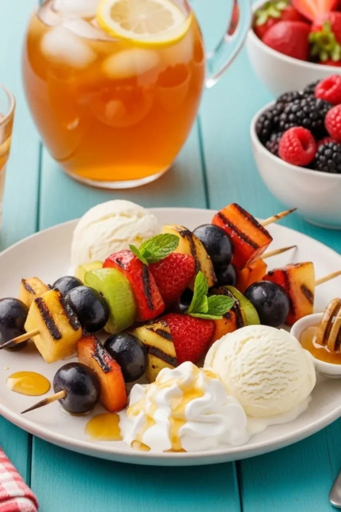 Grilled Summer Fruit Skewers