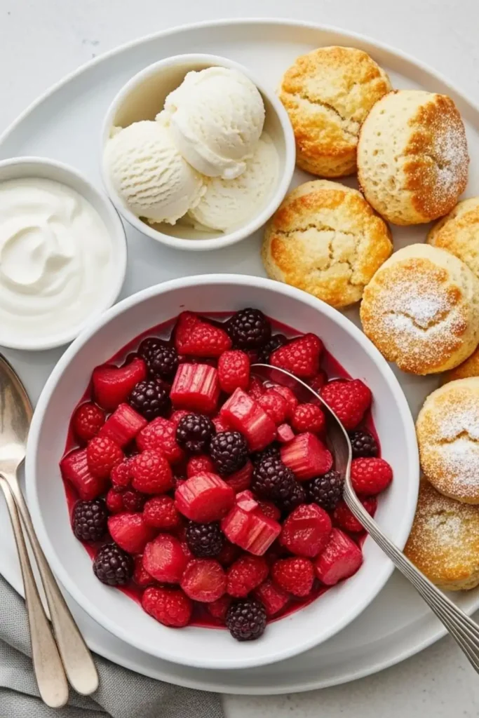 Ina Garten Stewed Rhubarb & Red Berries