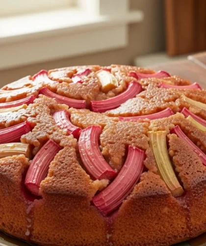 Pioneer Woman Rhubarb Upside-Down Cake