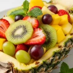 Fruit Salad in a Pineapple Boat