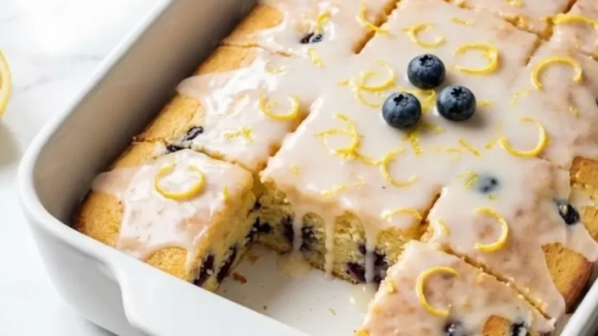 Pioneer Woman Lemon-Blueberry Sheet Cake