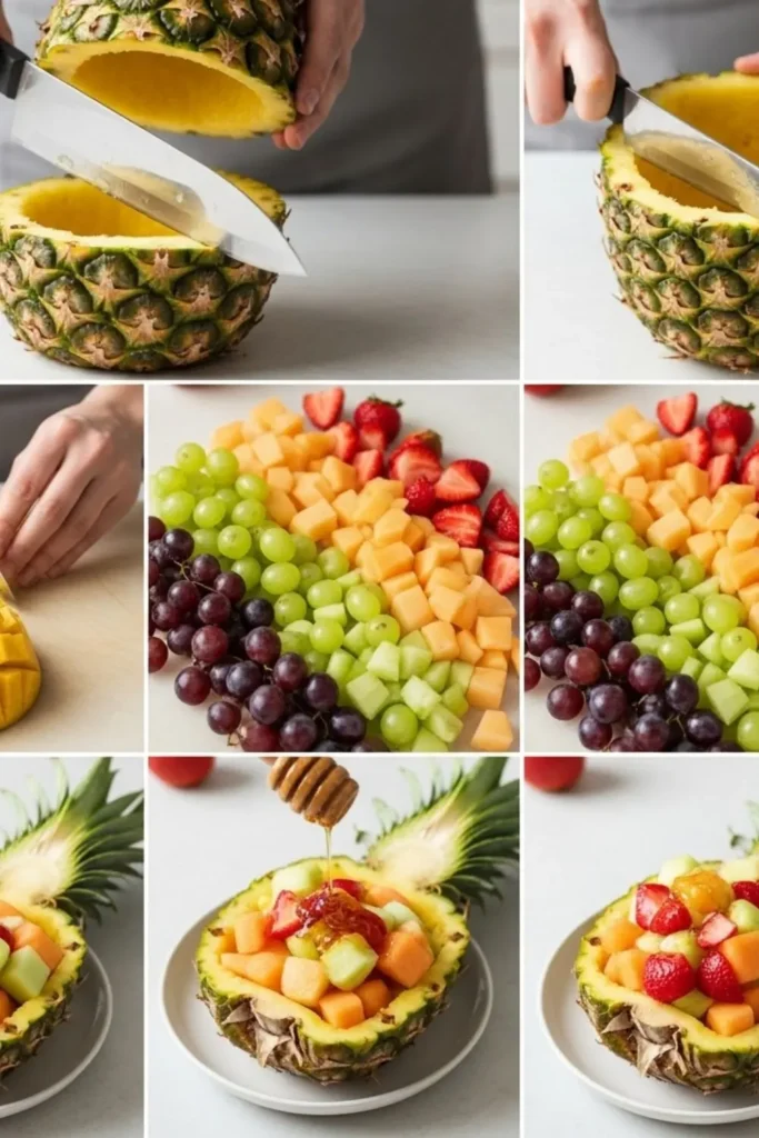 Fruit Salad in a Pineapple Boat