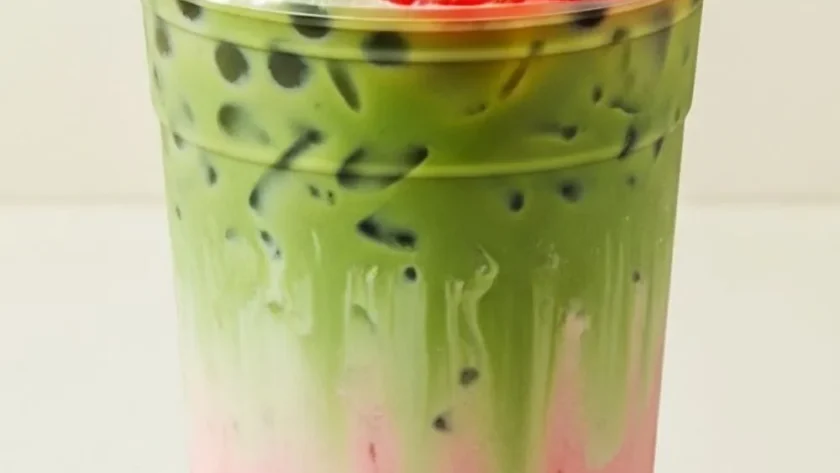 Strawberry Matcha Boba