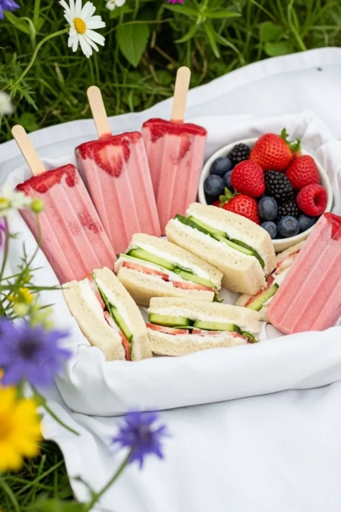 Strawberry-Rhubarb Ice Pops