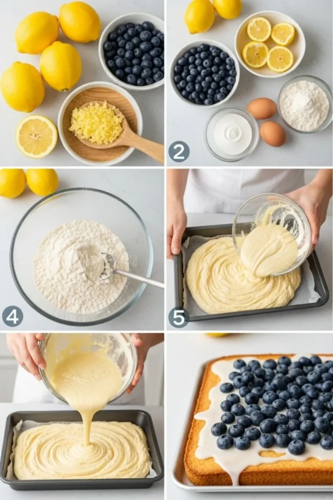 Pioneer Woman Lemon-Blueberry Sheet Cake