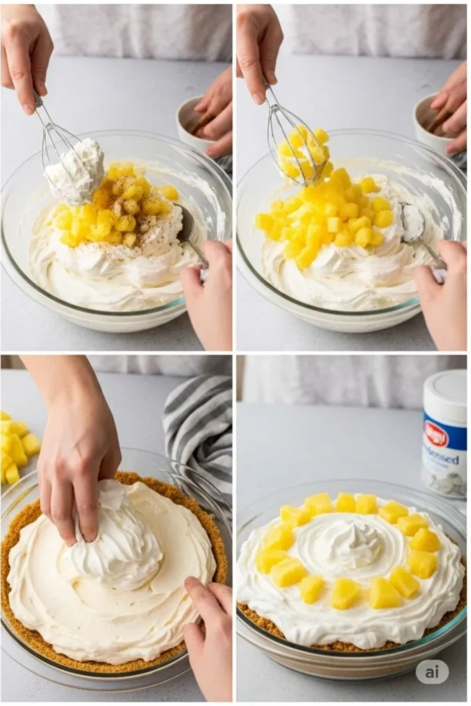 No-Bake Pineapple Cream Dessert