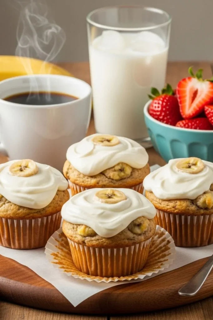 Giada De Laurentiis Banana Muffins with Mascarpone Cream Frosting