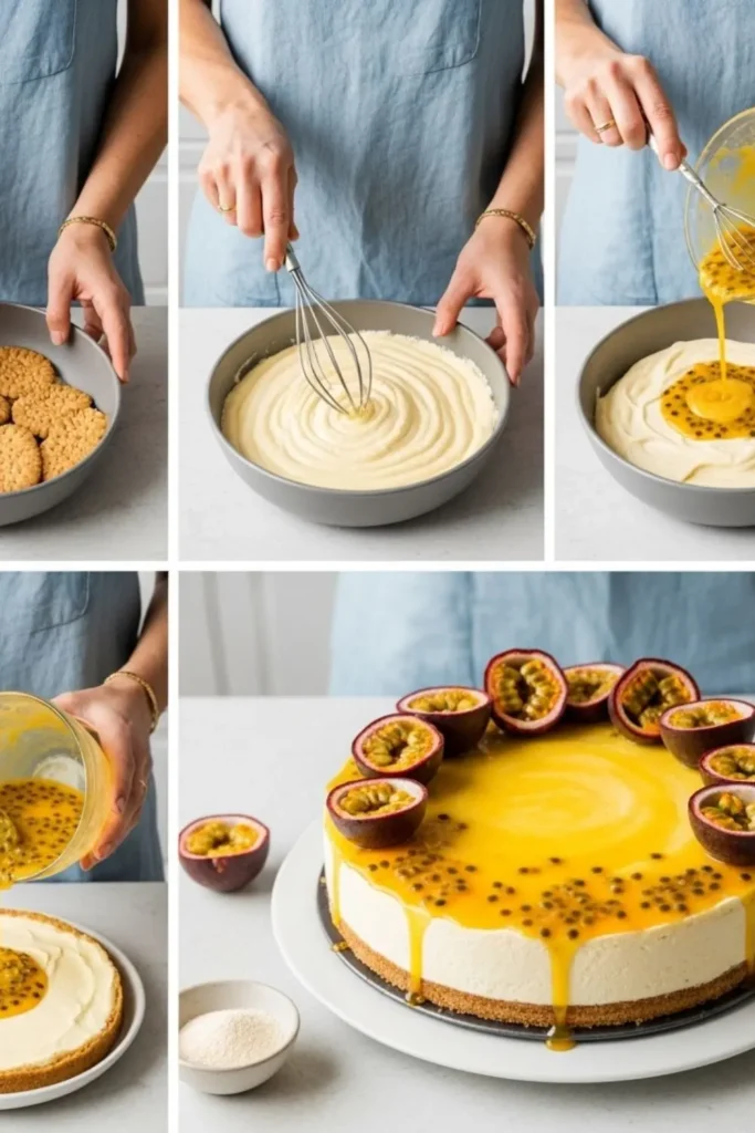 Easy Passion Fruit Cheesecake