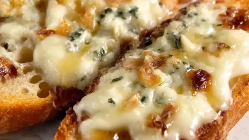 Bruschetta with Gorgonzola Cheese and Honey Recipe