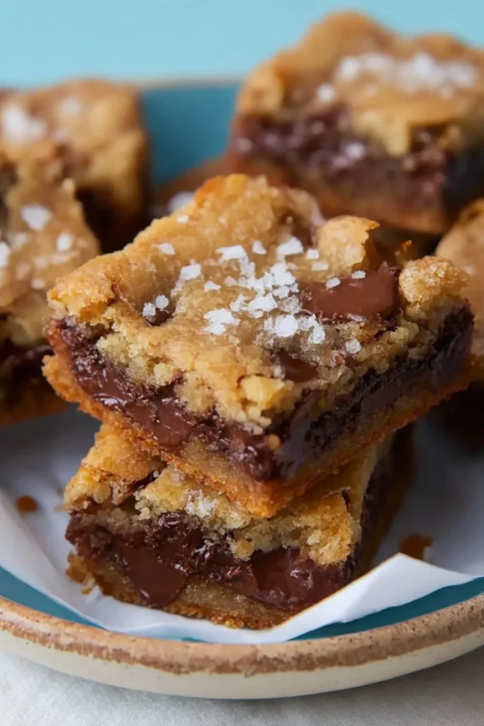 Fleur de Sel Chocolate Chip Blondies Recipe