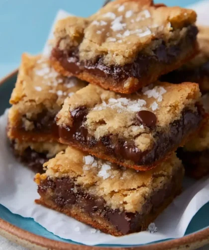 Fleur de Sel Chocolate Chip Blondies Recipe