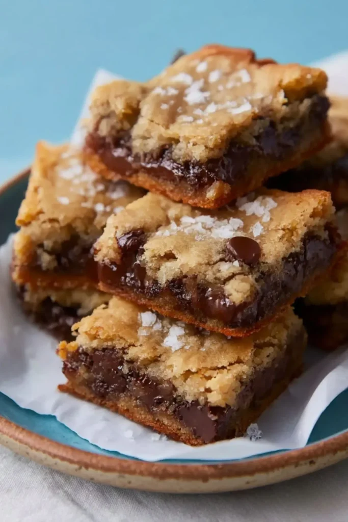 Fleur de Sel Chocolate Chip Blondies Recipe