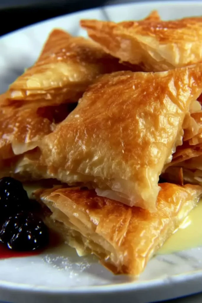 Lemon Cream Fillo Napoleon Recipe