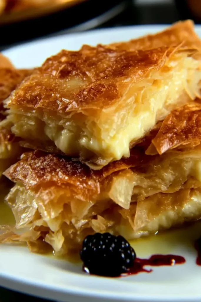 Lemon Cream Fillo Napoleon Recipe