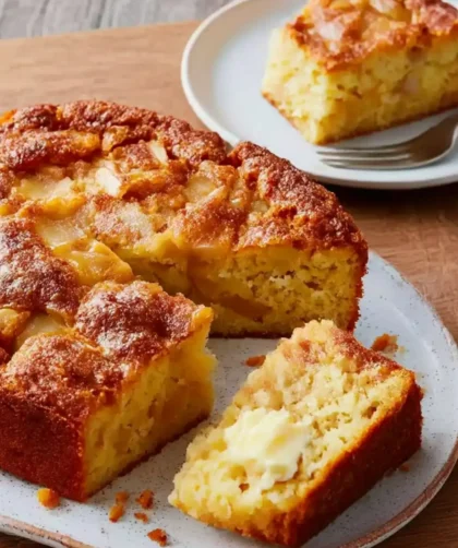 My Sister Maria's Easy Apple Cake and Ice Cream Recipe