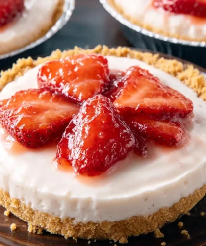 Individual No-Bake Strawberry Cheesecakes Recipe