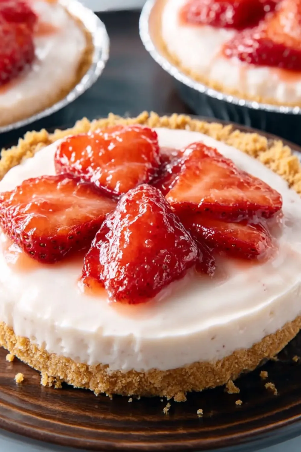 Individual No-Bake Strawberry Cheesecakes Recipe
