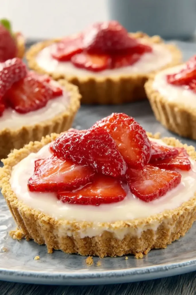 Individual No-Bake Strawberry Cheesecakes Recipe