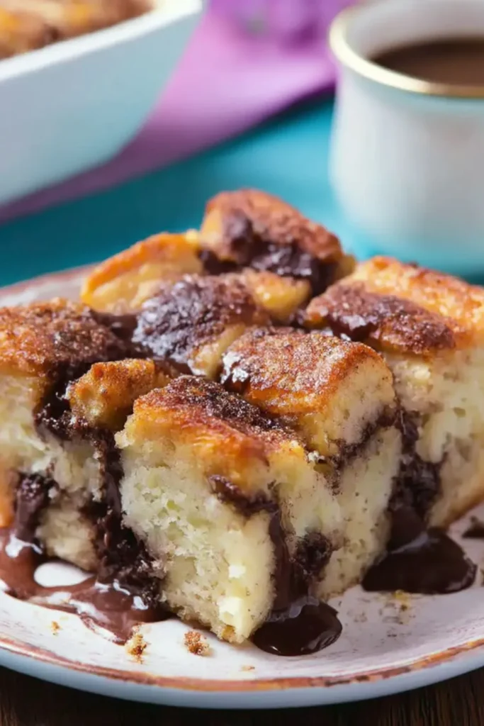 Nutella Banana Brioche Bread Pudding Recipev