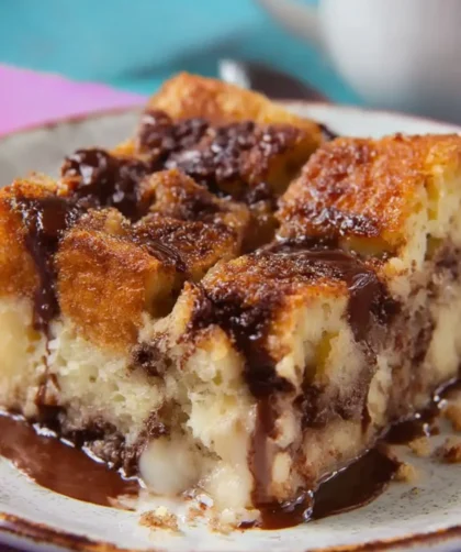 Nutella Banana Brioche Bread Pudding Recipe