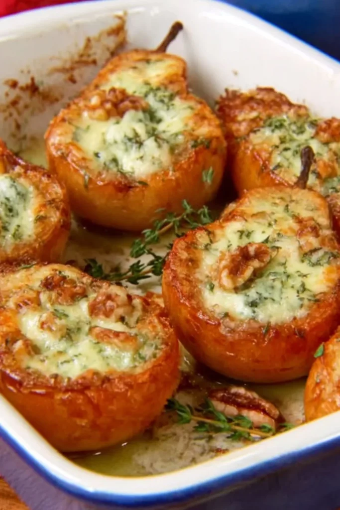 Roasted Pears with Blue Cheese and Walnuts Recipe