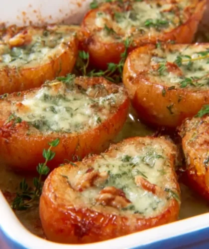 Roasted Pears with Blue Cheese and Walnuts Recipe