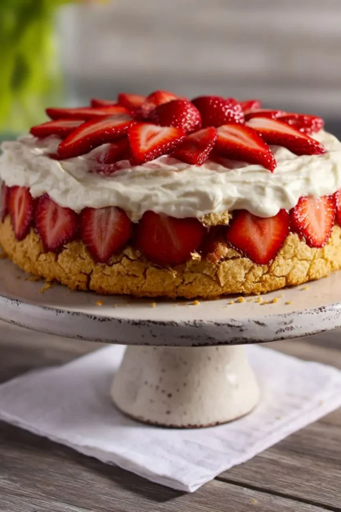 Strawberry Meringue Cake (Mostachon) Recipe