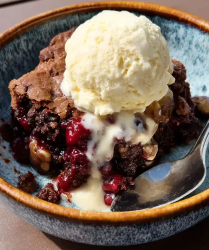Sunny's Easy Raspberry Brookie Pie Recipe