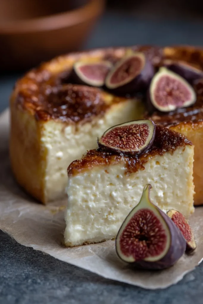 Fig Basque Cheesecake