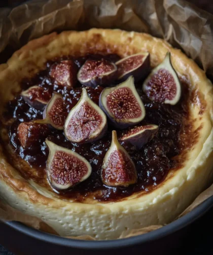 Fig Basque Cheesecake