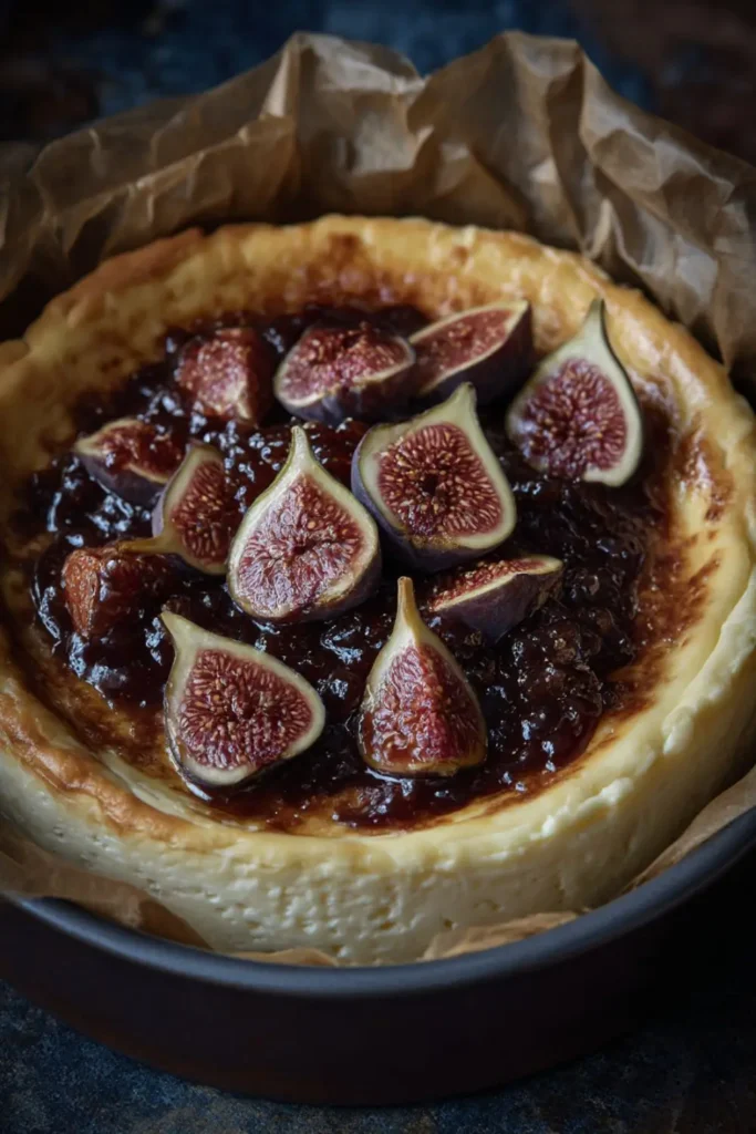 Fig Basque Cheesecake