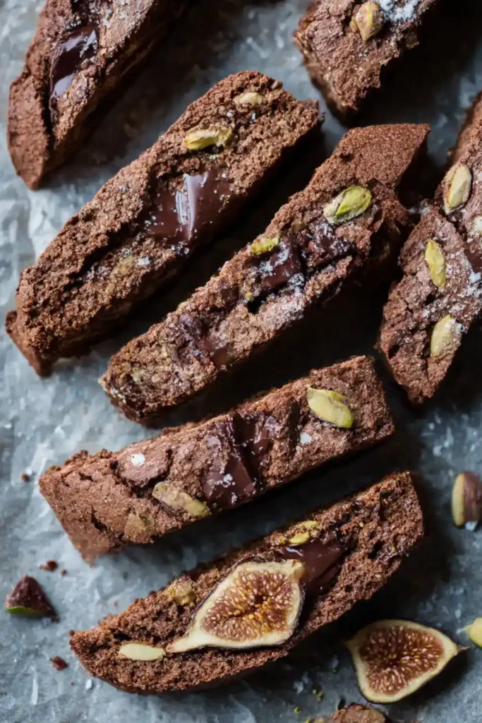 Dark Chocolate-Fig Biscotti 