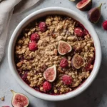 Spiced Fig & Raspberry Crumble