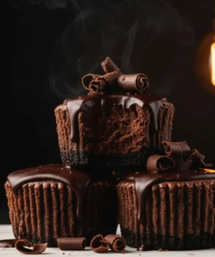 Chocolate Cheesecake Cupcakes with Ganache Frosting
