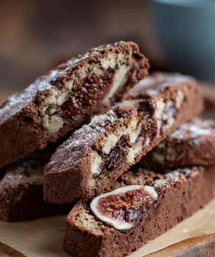 Dark Chocolate-Fig Biscotti