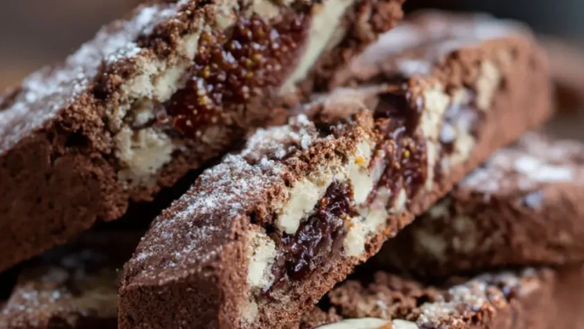 Dark Chocolate-Fig Biscotti