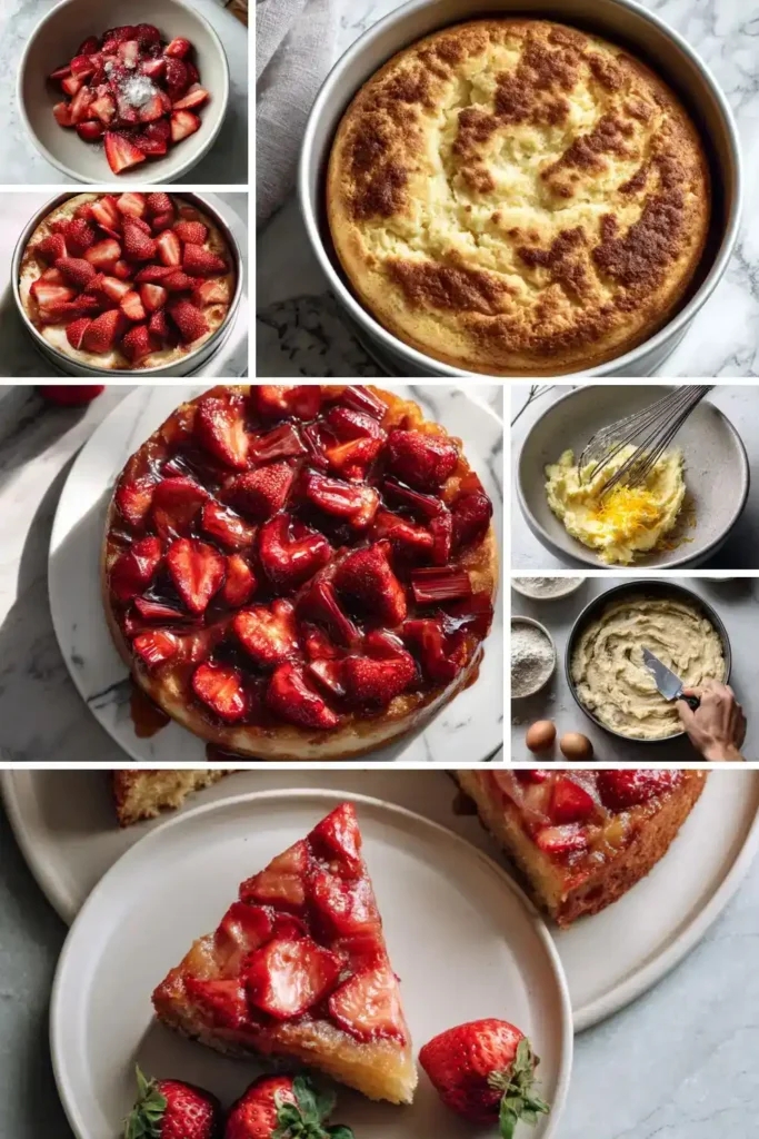 Pioneer Woman Strawberry Rhubarb Upside Down Cake