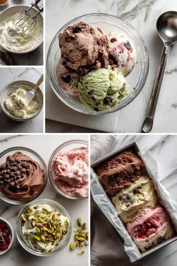 Pioneer Woman No Churn Spumoni Ice Cream