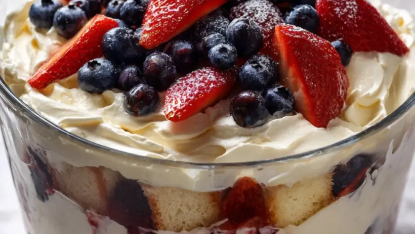 Pioneer Woman Red White and Blue Trifle