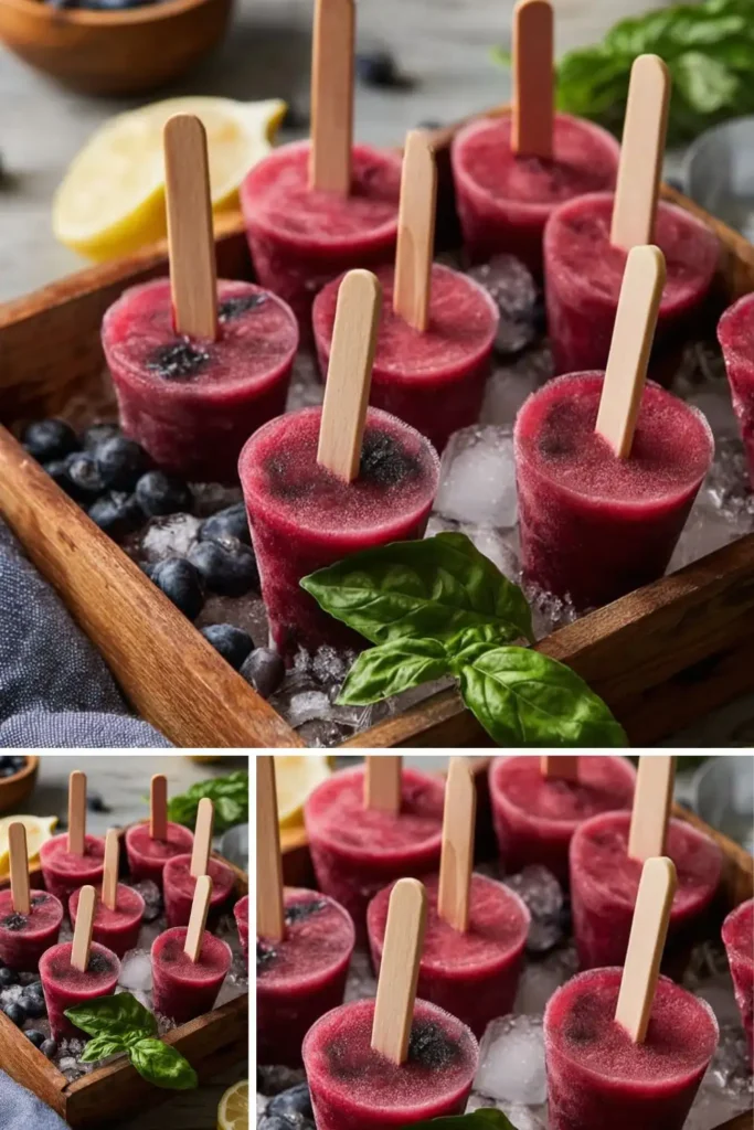 Pioneer Woman Blueberry Basil Lemonade Pops