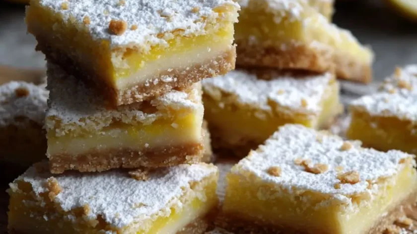 Pioneer Woman Lemon Bars Recipe The filling comes together in one bowl: whisk sugar and flour, crack in eggs, add your lemon zest and juice. The flour in the filling helps set it properly so it's neither runny nor rubbery. The two-hour chill is non-negotiable. It firms everything up so you get clean cuts. Dust powdered sugar on top right before serving for that fresh, bright finish. Use a 13-by-9-inch pan for thinner bars or an 8-by-10 if you want them thicker.