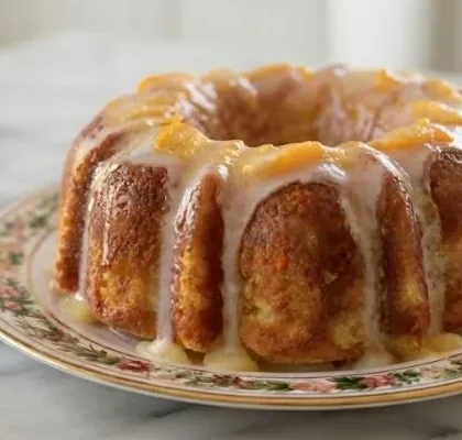 Apricot Brandy and Peach Schnapps Pound Cake
